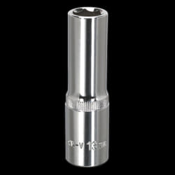 WallDrive&#174; Socket 13mm Deep 1/2&quot;Sq Drive Fully Polished