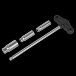 T-Bar & Rubber Insert Spark Plug Socket Set 4pc 3/8&quot;Sq Drive
