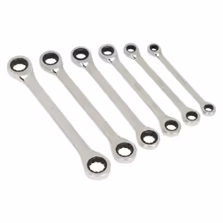 Sealey Siegen Double End Ratchet Ring Spanner Set 6pc S0636