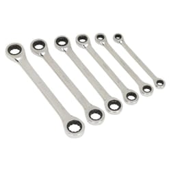 Sealey Siegen Double End Ratchet Ring Spanner Set 6pc S0636