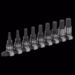 Hex Key Socket Bit Set 9pc 3/8"Sq Drive Metric Black