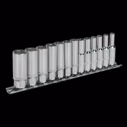 Socket Set 13pc 1/4"Sq Drive Deep WallDrive® Metric