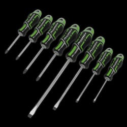 Screwdriver Set 8pc GripMAX&#174; - Hi-Vis Green
