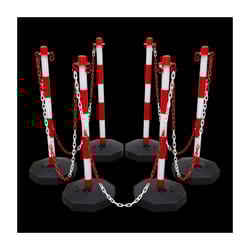 Red/White Post & Chain Kit 25m