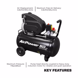 Sealey 50L Direct Drive Air Compressor 2hp SAC5020A