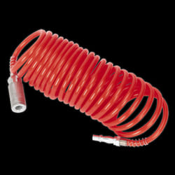 PE Coiled Air Hose 5m x &#216;5mm with Couplings
