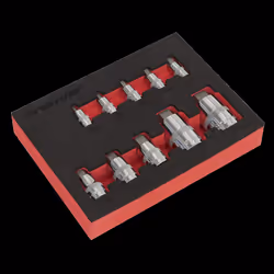Hex Socket Bit Set 10pc Stubby 1/4", 3/8" & 1/2"Sq Drive