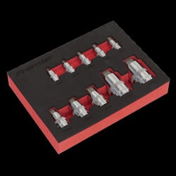 Hex Socket Bit Set 10pc Stubby 1/4&quot;, 3/8&quot; & 1/2&quot;Sq Drive
