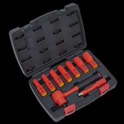 Insulated Socket Set 9pc 3/8&quot;Sq Drive 6pt WallDrive&#174; VDE Approved