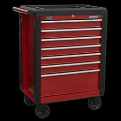 Rollcab 7 Drawer with Ball-Bearing Slides - Red