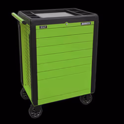 Rollcab 7 Drawer Push-To-Open - Green