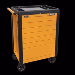 Rollcab 7 Drawer Push-To-Open - Orange