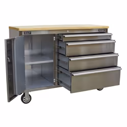 Sealey Premier&trade; Mobile Stainless Steel Tool Cabinet 4 Drawer AP4804SS - Additional view 6