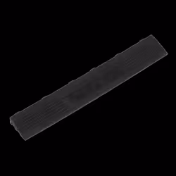 Polypropylene Floor Tile Edge 400 x 60mm Black Female - Pack of 6