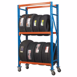 Sealey 2-Level Mobile Tyre Rack 200kg Capacity Per Level STR007