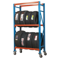 Sealey 2-Level Mobile Tyre Rack 200kg Capacity Per Level STR007