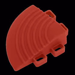 Polypropylene Floor Tile Corners 60 x 60mm Red - Pack of 4