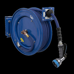 Heavy-Duty Retractable Water Hose Reel 15m &#216;13mm ID Rubber Hose