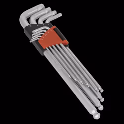 Ball-End Hex Key Set 9pc Extra-Long Lock-On? - Metric