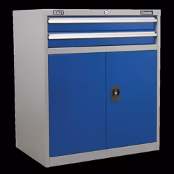 Industrial Cabinet 2 Drawer & 1 Shelf Double Locker