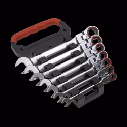 Flexi-Head Ratchet Combination Spanner Set 7pc Metric Platinum Series