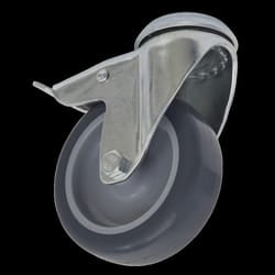 Castor Wheel Bolt Hole Swivel with Total Lock &#216;75mm