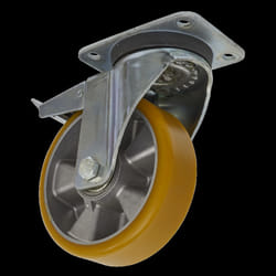 Castor Wheel Swivel Plate with Total Lock &#216;160mm