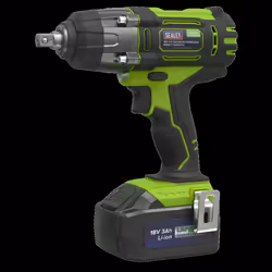 Cordless Impact Wrench 18V 3Ah Lithium-ion 1/2"Sq Drive Hi-Vis