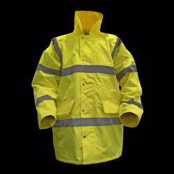 Hi-Vis Yellow Motorway Jacket with Quilted Lining - Large
