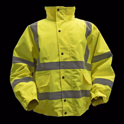 Hi-Vis Yellow Jacket with Quilted Lining & Elasticated Waist - X-Large