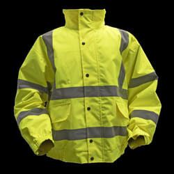 Hi-Vis Yellow Jacket with Quilted Lining & Elasticated Waist - X-Large