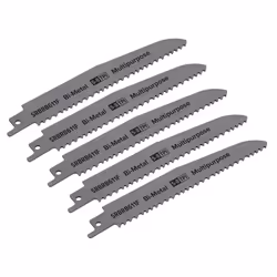 Sealey Reciprocating Saw Blade Multipurpose 150mm 5-8tpi - Pack of 5 SRBRB611F