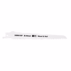 Sealey Reciprocating Saw Blade for Wood & Nail 150mm 6tpi - Pack of 5 SRBR611DF
