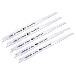 Sealey Reciprocating Saw Blade Wood & Nail 230mm 6tpi - Pack of 5 SRBR922DF
