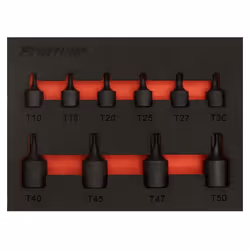Low Profile TRX-Star* Impact Socket Bit Set 1/4" & 3/8" Sq Drive 10pc - Additional view 4