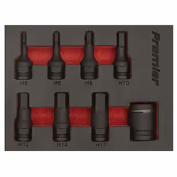 Impact Hex Socket Bit Set 8pc 3/8&quot;Sq Drive