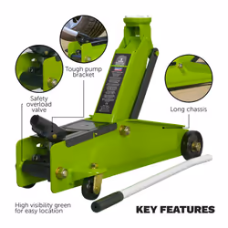 Sealey Heavy-Duty Long Reach Trolley Jack 3 Tonne - Green 1153CXHV