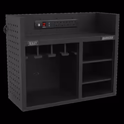 Power Tool Storage Rack with Power Strip