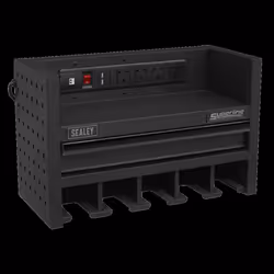 Power Tool Storage Rack with Drawer & Power Strip