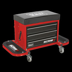 Mechanic&#39;s Utility Seat & Toolbox - Red