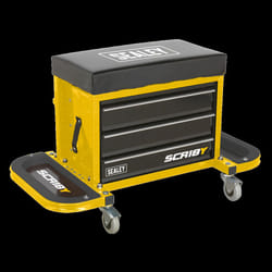 Mechanic&#39;s Utility Seat & Toolbox - Yellow