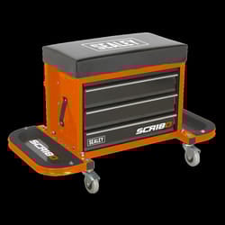 Mechanic&#39;s Utility Seat & Toolbox - Orange