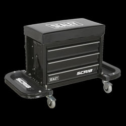 Mechanic&#39;s Utility Seat & Toolbox - Black