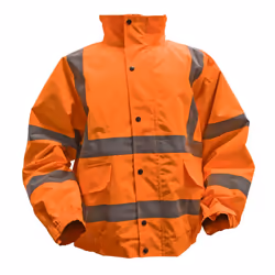Sealey Worksafe&reg; Hi-Vis Orange Jacket with Quilted Lining, Elasticated Waist & Cuffs - XX-Large 802XXLO