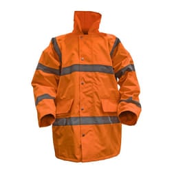 Sealey Worksafe&reg; Hi-Vis Orange Jacket with Quilted Lining - X-Large 806XLO