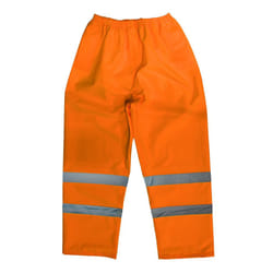 Sealey Worksafe&reg; Hi-Vis Orange Waterproof Trousers - Large 807LO