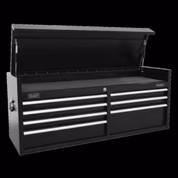 Topchest 7 Drawer 1415mm Extra-Wide Heavy-Duty Black