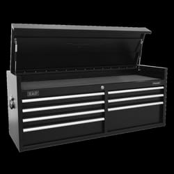 Topchest 7 Drawer 1415mm Extra-Wide Heavy-Duty Black