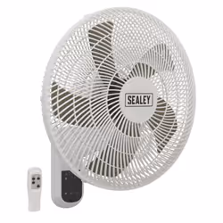 SEALEY - SWF18WR Wall Fan 3-Speed 18" with Remote Control 230V