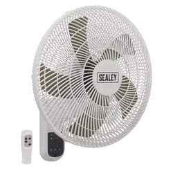 SEALEY - SWF18WR Wall Fan 3-Speed 18" with Remote Control 230V